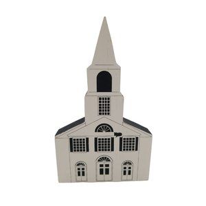 Cat's Meow Village Rhode Island Cat's Meow Chepachet Union Church Signed Faline